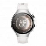 Huawei Watch 5 LTE Stainles Steel i&scaron;manusis laikrodis 42 White Leather Strap