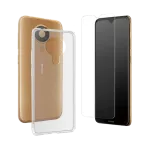 Muvit Nokia 5.3 skaidrus dėklas + ekrano apsauginis stiklas