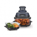 NINJA | 4-in-1 Portable Glass Air Fryer | FN101EUGY Crispi | Power 1700 W | Capacity 3.8 L | Blue/Black