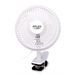 Adler | Fan with clip | AD 7317 | Table Fan | White | Diameter 15 cm | Number of speeds 2 | 30 W