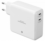 USB-C sieninis įkroviklis DELTACO su integruota i&scaron;orine baterija ir GaN technologija, 9600 mAh, baltas / PB-Q1004 / 1902435