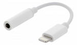 Audio adapteris EPZI Lightning į 3,5 mm, aliuminis korpusas, kabelio ilgis 45mm, sidabrinis / IPLH-595