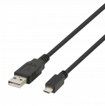 Kabelis DELTACO USB 2.0 Micro B, 2.4A, 3m, juodas / USB-303S-K / R00140010