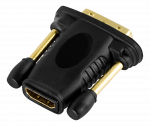 HDMI-DVI-D adapteris DELTACO Full HD 60Hz, paauksuotos jungtys, juodas / HDMI-11-K / R00100024