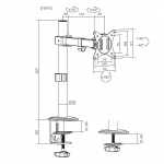 MACLEAN LCD MONITOR DESK MOUNT MC-572N