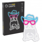 Manta SNL114MT Style Neon Lights Bulldog Dog With Glasses