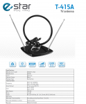 TV kambarinė antena eSTAR T-415A Juoda