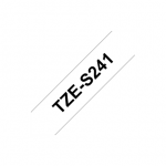 Brother | TZe-S241 Strong Adhesive Laminated Tape | Black on White | TZe | 8 m | 1.8 cm