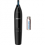 Philips | Nose and Ear Trimmer | NT1650/16 | Nose Hair Trimmer | Wet & Dry | Black