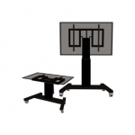 Neomounts Floor stand | PLASMA-M2500TBLACK TV trolley | Adjustable Height