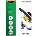 Fellowes | Laminating Pouch | A4 | Clear | Thickness: 100 micron, Qty Per Pack: 100 pcs
