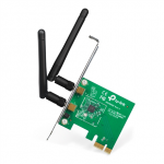 TP-LINK 300MBit/s WLAN-N PCI Express-Adapter Atheros-Chipsatz 2T2R 2,4GHz 802.11b/g/n 2 removeable antennas
