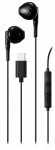 Ausinės STREETZ , 3-mygtukai, USB-C, juodos/ C210-BLK / 6612040