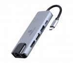 Gembird A-CM-COMBO5-04 USB Type-C 5-in-1 multi-port adapter (Hub + HDMI + PD + LAN)