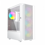 Gembird Fornax 4000W ARGB gaming ATX computer case, Midi Tower, backlight, White