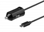 Automobilinis kroviklis DELTACO Micro USB, 2.4 A, 1 m kabelis, 12 W / USB-CAR129