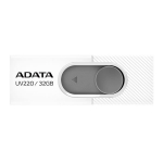 Pen drive ADATA UV220 AUV220-32G-RWHGY (32GB, USB 2.0, white color)