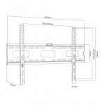 Maclean TV MC-419 Wall Mount Bracket 32"-100" VESA 600x400 45kg Tilting Universal Adjustable Spirit Level Accessories Flat