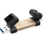 SILICON POWER DS72 500GB External SSD USB-A USB-C 1050/850MB/s Gold