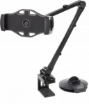 2 in 1 plančetinių kompiuterių ir telefonų stovas, 4 "-12", "C-Clamp", 360 laipsnių sukimas DELTACO juoda / ARM-252