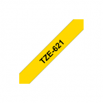 Brother | TZe-621 Laminated Tape | Black on Yellow | TZe | 8 m | 9 cm