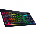 Razer | BlackWidow V4 Low-Profile Tenkeyless HyperSpeed | Keyboard | Wireless | US | Bluetooth | Green Switches | Black