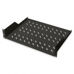 Digitus | 2U Fixed Shelf for Racks | DN-19 TRAY-2-SW | Perfect for storage of components which are not 483 mm (19&rdquo;) suitable.