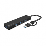 Natec | USB 3.0 HUB, Mayfly, 4-Port | Moth NHU-1342 | Black | 0.15 m