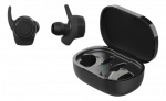 Ausinės STREETZ True Wireless, Bluetooth 5, įkrovimo dėklas 500 mAh, juodos  / TWS-112