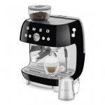 Smeg 50's Style Espresso Coffee Machine EGF03BLEU Black