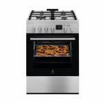 60cm pločio dujinė viryklė su el.orkaite Electrolux LKK660220X