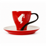 Julius Meinl Trend Kavos puodelis su lėk&scaron;tute 120 ml raudonas