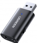 Adapteris Ugreen CM523 USB Type-A Male (vyri&scaron;ka), 3.5 mm Female (moteri&scaron;ka), 1 m, juoda sp.