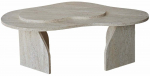 Kavos staliukas Kalune Design Melted, travertine sp., 65 cm x 105 cm x 35 cm
