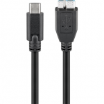 Kabelio laikiklis Goobay USB-C - Micro-USB-B USB-C, Micro USB 3.0 B male, 0.6 m, akacijų