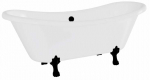 Vonia, laisvai pastatoma Besco Amelia, 190 cm x 77 cm x 69 cm, ovalas, balta sp./juoda sp.