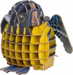 3D dėlionė MakeBug Yellow Bellied Tit MB-D-0003, 5 cm x 10 cm, juoda sp./geltona sp.