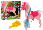 Žaislinė figūrėlė, su priedais, žirgų aptvaras Lean Toys Horses Family, 20 cm, rožinė
