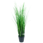 Dirbtinis augalas vazone, žolė, juoda sp./žalia sp., 54 cm