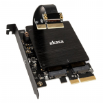 Tinklo plok&scaron;tė Akasa Dual M.2 PCI-E RGB LED