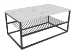 Kavos staliukas Kalune Design Asude, balta sp./juoda sp., 95 cm x 55 cm x 43 cm