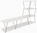 TV staliukas Kalune Design Ilgaz, balta sp., 150 cm x 30 cm x 93 cm