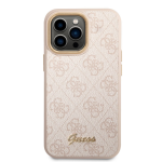 Telefono dėklas Guess GUHCP14LHG4SHP, Apple iPhone 14 Pro, &scaron;viesiai rožinė sp.