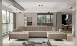 Kampinė sofa Vertizo Nube 20, &scaron;viesiai ruda sp., 350 x 170 cm x 93 cm