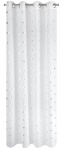 Dieninė užuolaida Benay, balta sp./sidabro sp., 140 cm x 250 cm