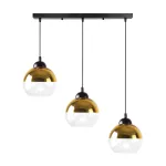 &Scaron;viestuvas kabinamas Candellux Lighting Contessa, E27, 3 x 40 W, aukso sp. / juoda sp., 15 x 13 cm