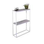 Konsolinis staliukas ADRK Mason, balta sp./pilka sp., 20 cm x 60 cm x 80 cm