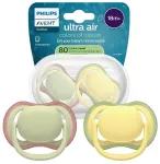 Čiulptukų rinkinys Philips Avent Ultra Air Neutral, 18 mėn., geltona sp./žalia sp.