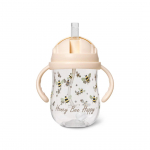 Gertuvė su silikoniniu &scaron;iaudeliu Vanilla Copenhagen Tritan Honeybee, 300 ml, 6+ mėn., plastikas, skaidri sp./geltona sp.
