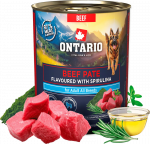 &Scaron;lapias &scaron;unų maistas Ontario Adult Pate, jautiena/spirulina, 0.8 kg